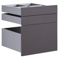 Schubladenset Unit in Anthrazit - Anthrazit Hochglanz, Modern, Holzwerkstoff (45,3/50,3/47cm) - Based