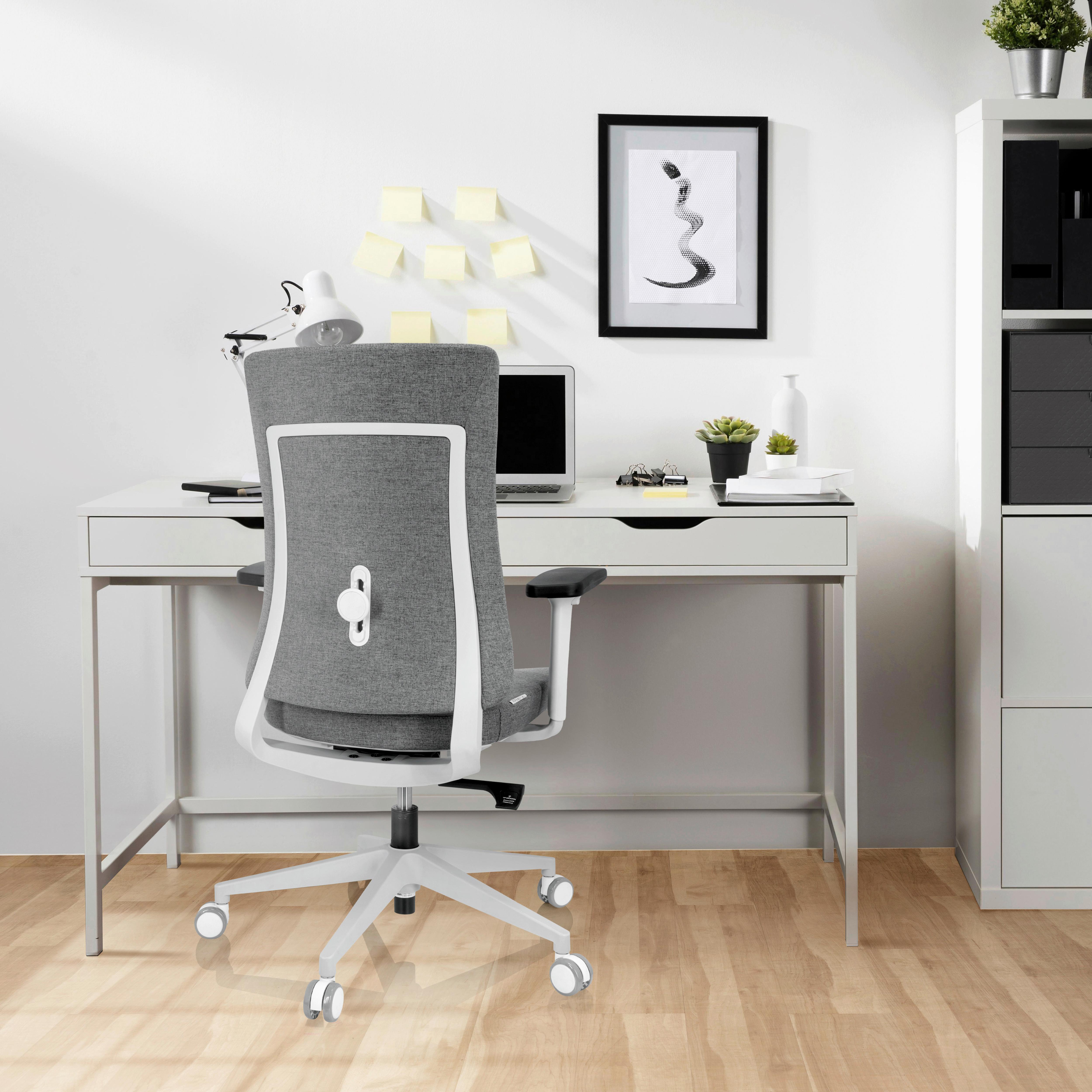 Pisarniški Stol Comfio Wp, Siva - siva, Basics, umetna masa/tekstil (66/104/58cm) - MID.YOU