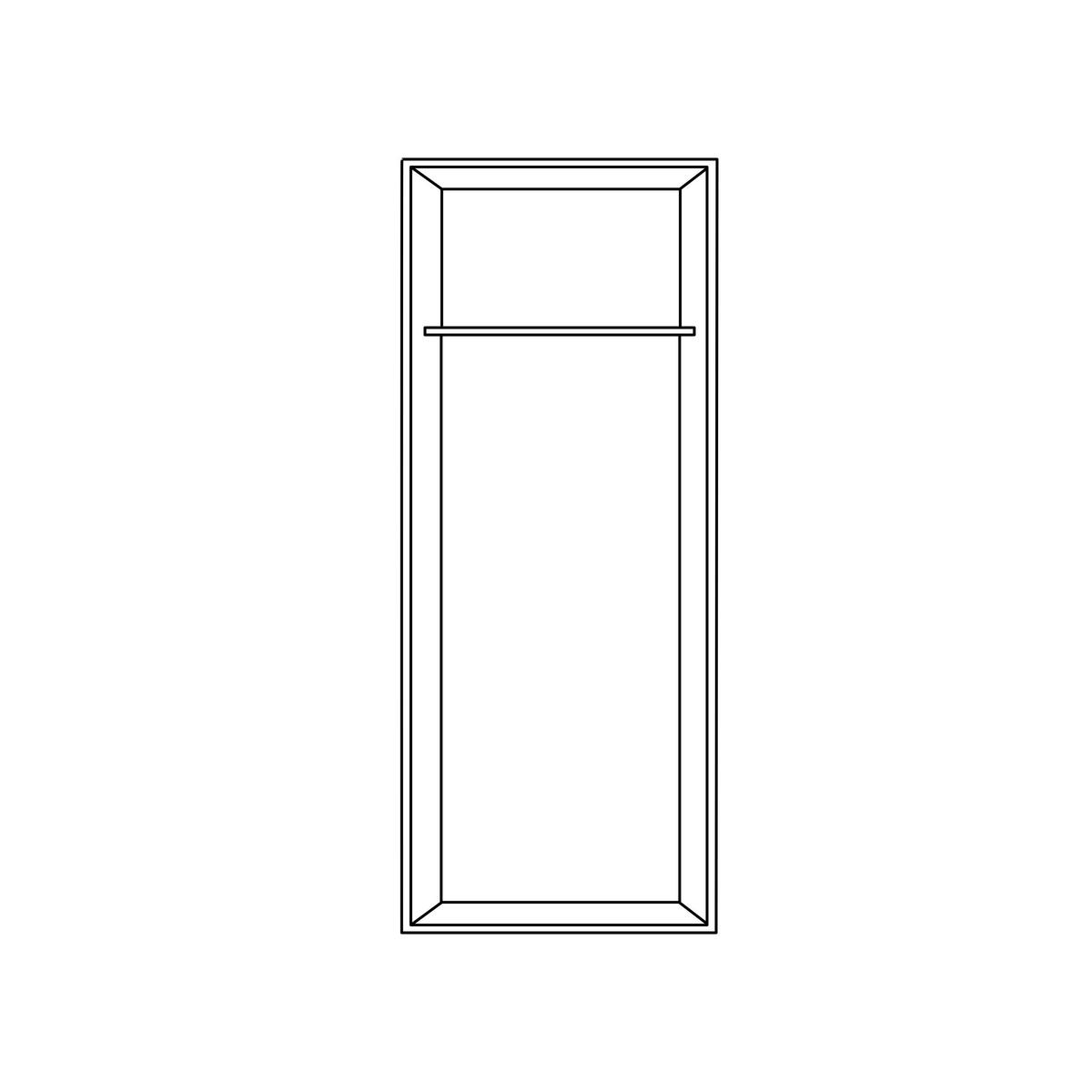 Omara S Klasičnimi Vrati Celle, Bela - bela/barve aluminija, Design, umetna masa/leseni material (91/197/54cm) - Carryhome