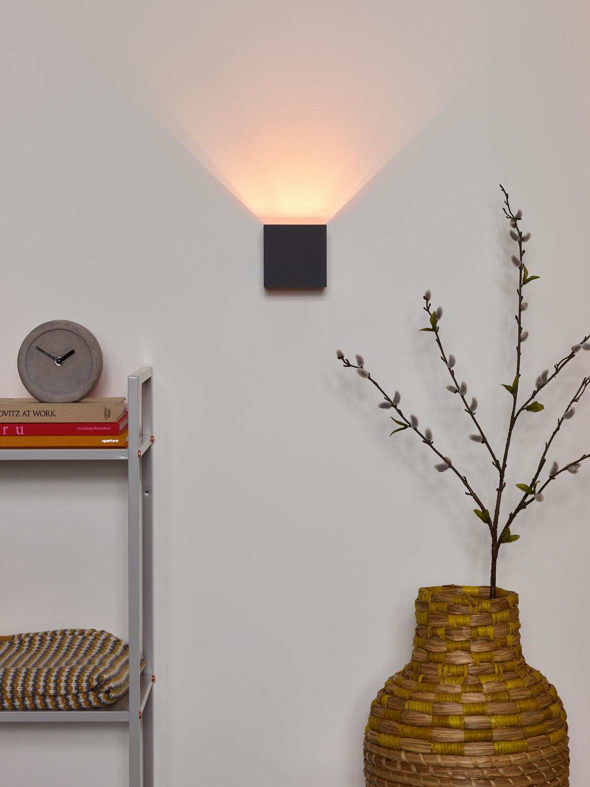 Led-wandleuchte 09217/04/36 Xio - Grau, Design, Metall (9.7/9.7/9.7cm) - Lucide