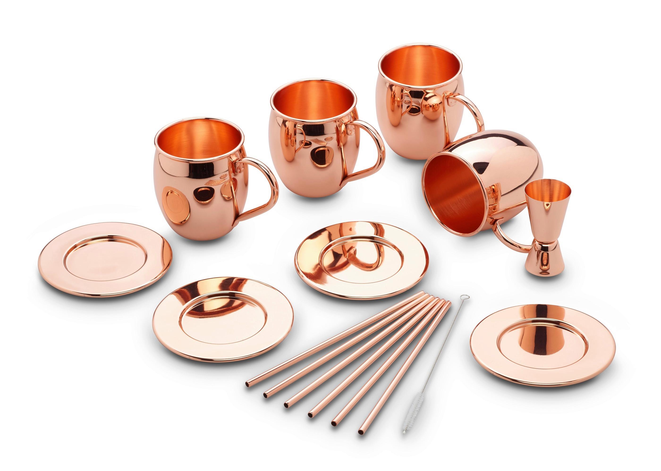 Set Za Koktajl Moscow Mule, 13-Delni - barve bakra, Basics, kovina (13,5/13,5/9,3cm) - Echtwerk