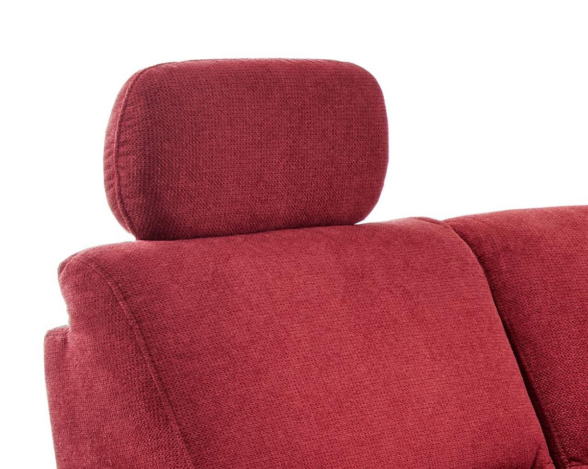 Wohnlandschaft Parole Rot Struktur - Wildeiche/Rot, KONVENTIONELL, Holz/Textil (186/237cm) - Livetastic