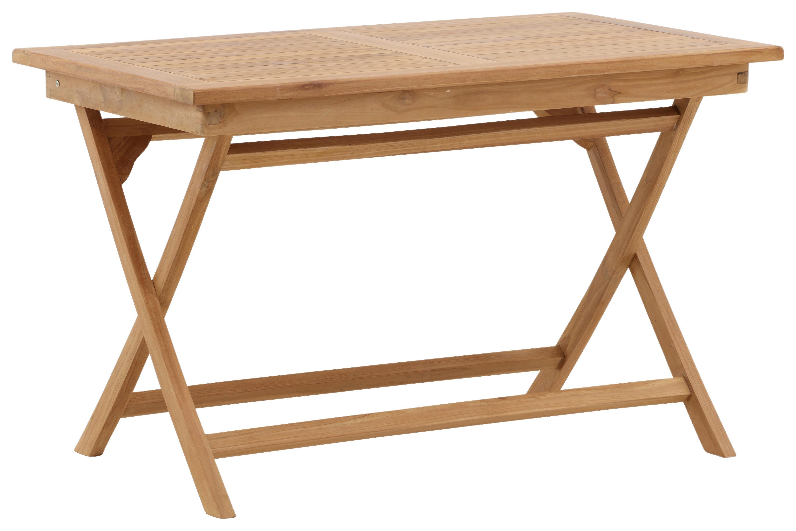 Gartentisch Kenya ca. 120x70x75 cm Teakholz - Teakfarben, KONVENTIONELL, Holz (120/70/75cm) - Gardenson