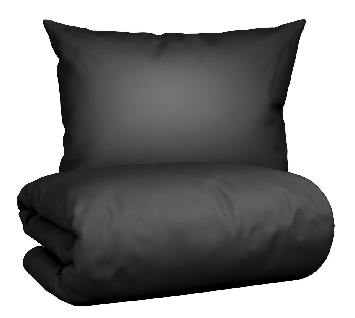 Bettwäsche Stone Washed Uni XXL Anthrazit ca. 200x220cm - Anthrazit, MODERN, Textil (200/220cm) - Modern Living