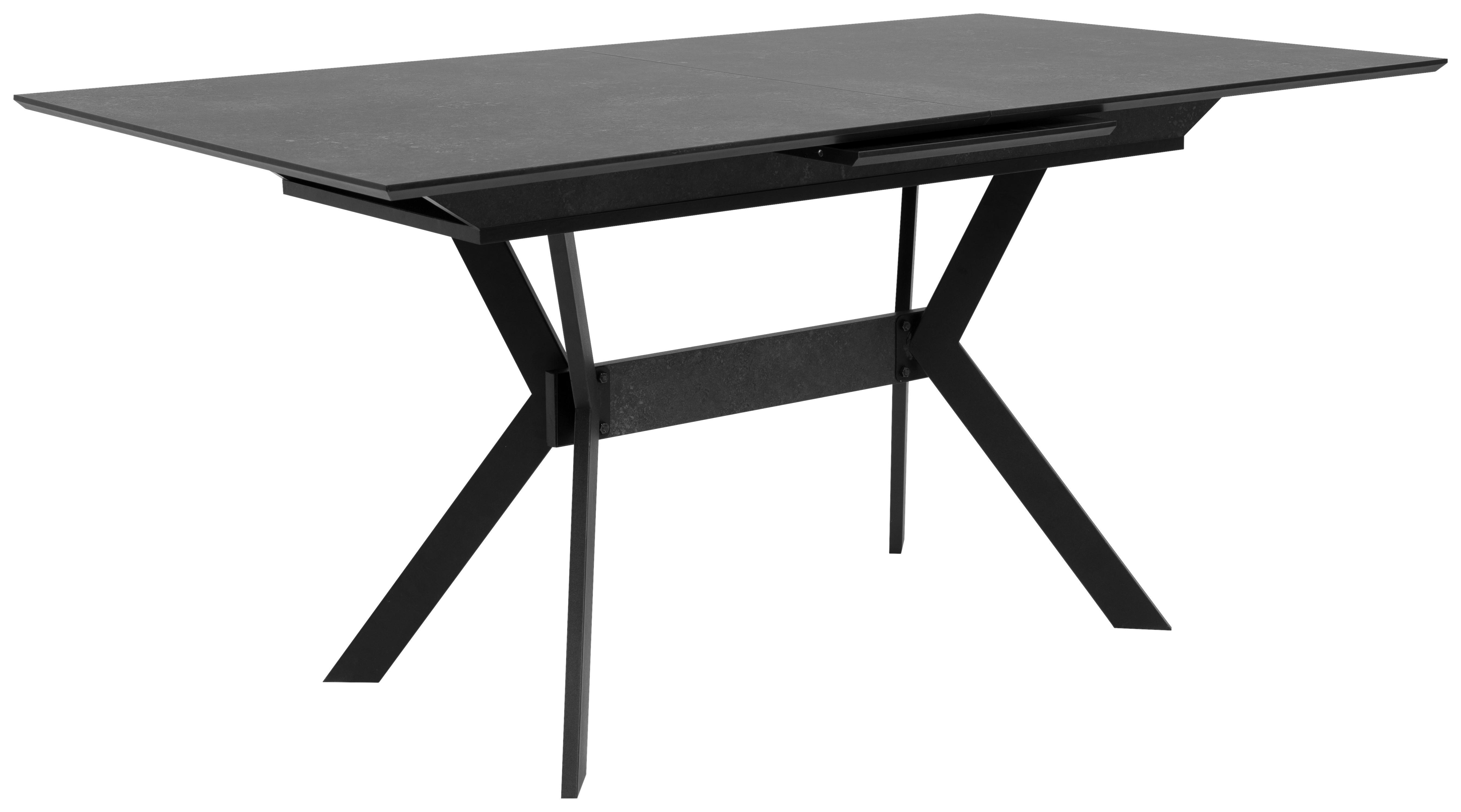 STÓŁ DO JADALNI HARO 80A ROZKŁADANY - czarny, Modern, materiał drewnopochodny/metal (160-200/90/76cm) - MID.YOU