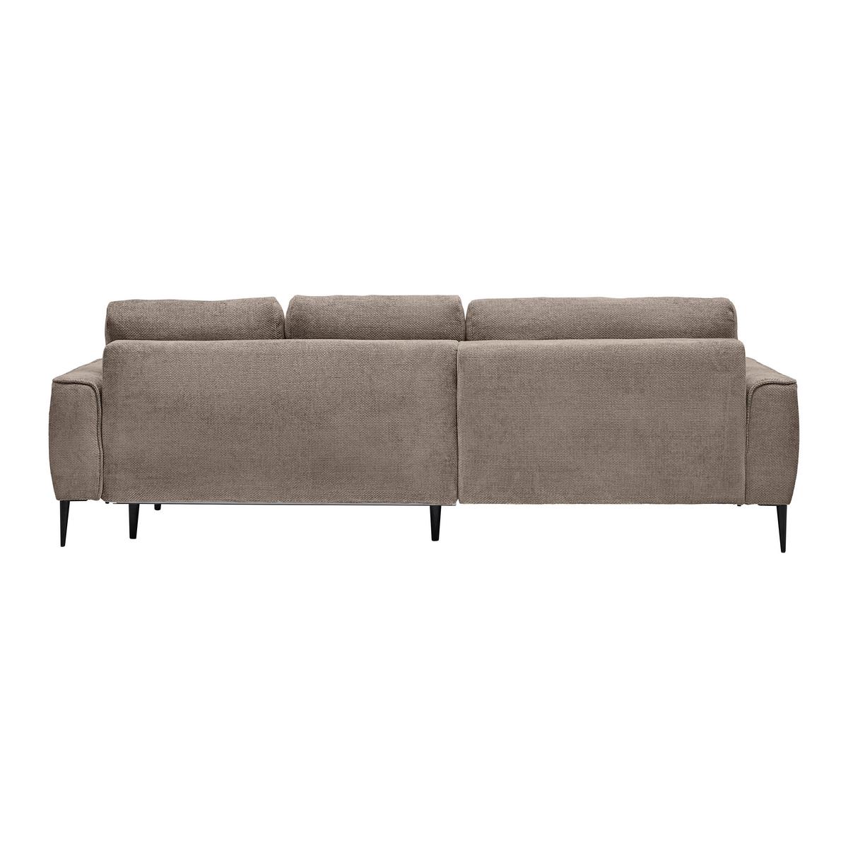 Ecksofa Custom Beige - Beige/Schwarz, MODERN, Textil/Metall (164/255cm) - Mömax
