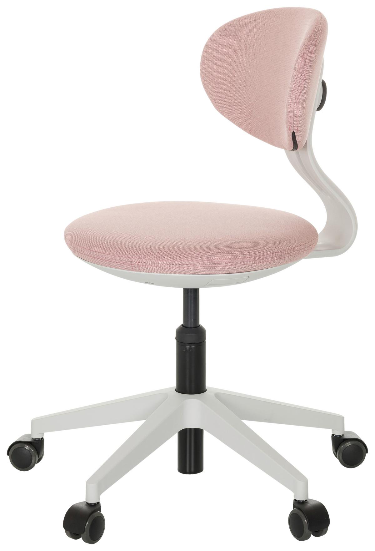 Otroški Vrtljivi Stol Minimovo, Roza - roza/bela, Basics, umetna masa/tekstil (42/66-87/52cm) - MID.YOU