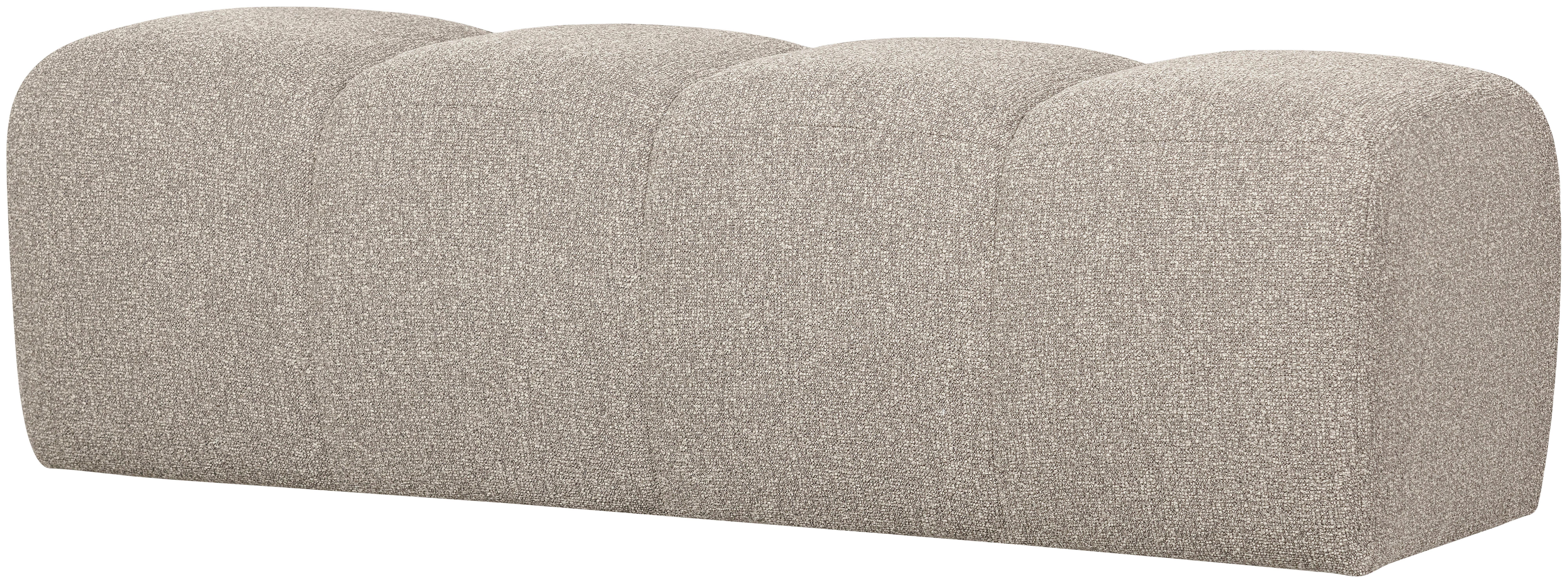 Sitzbank Mojo Beige Bouclé - Beige, Design, Textil (164/49/45cm) - Livetastic