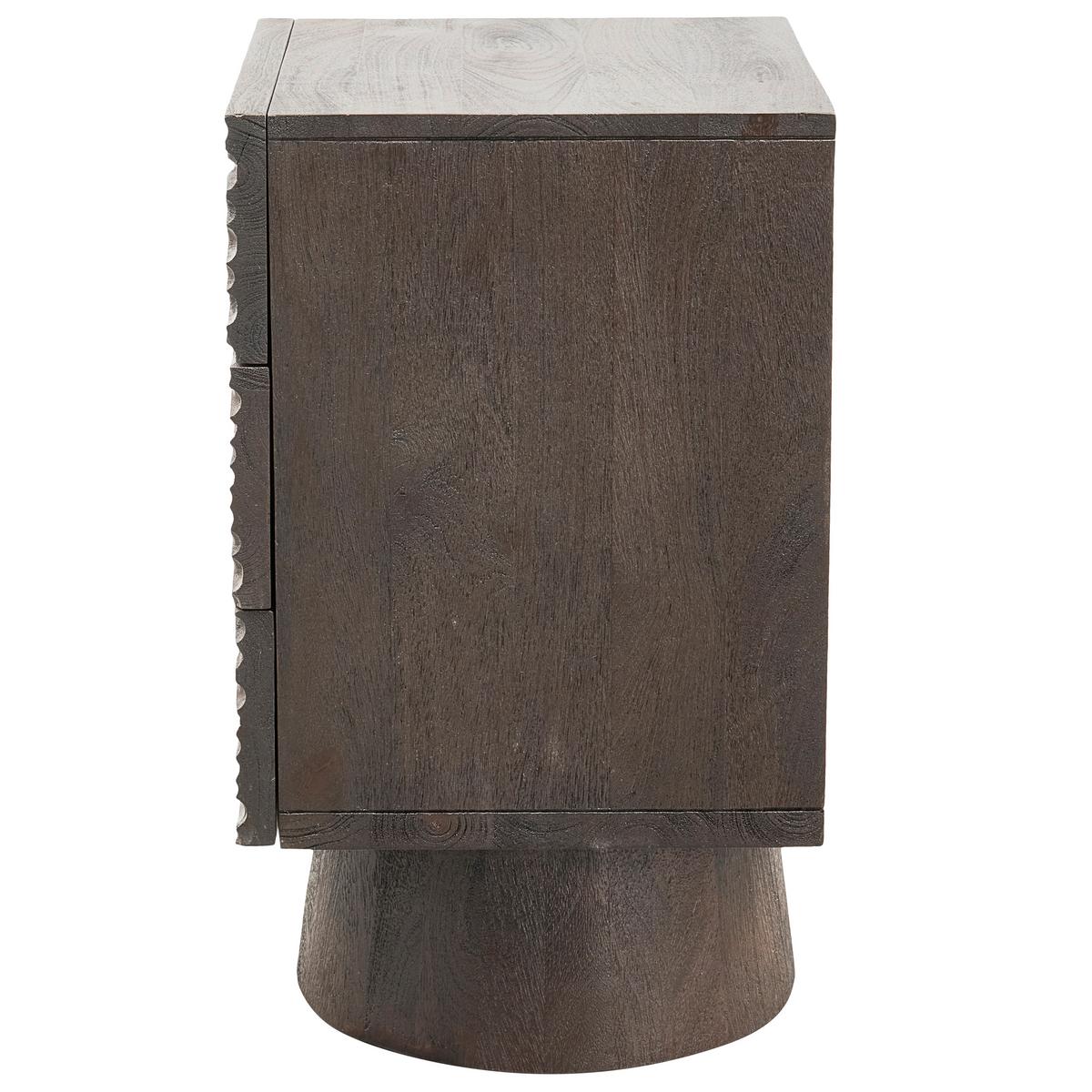 Nachttisch Crumble Walnussfarben - Walnussfarben, Design, Holz (40/37/63,5cm) - Livetastic