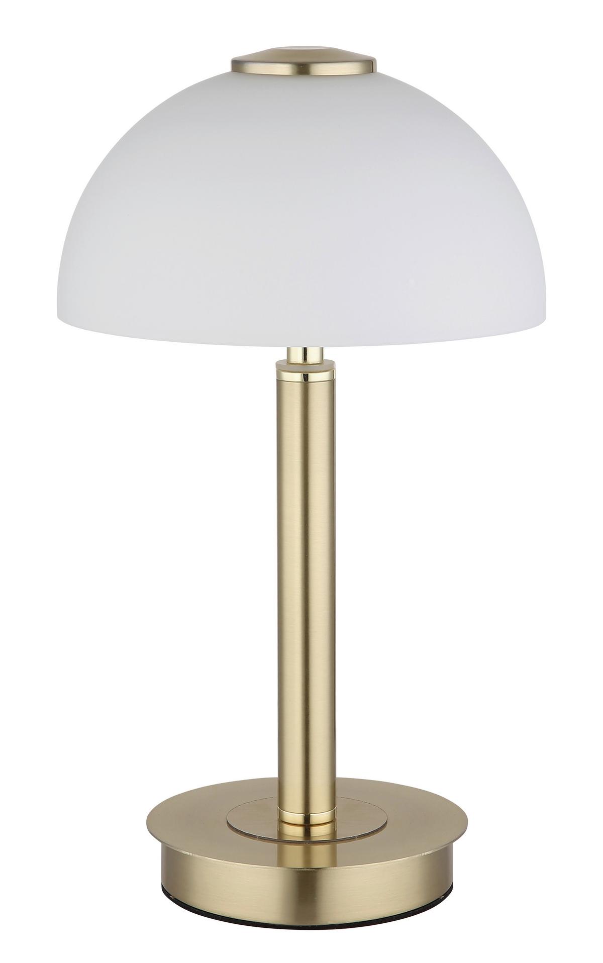 LED-TISCHLEUCHTE 21953M - Messingfarben/Schwarz, Design, Glas/Kunststoff (18/31,5cm) - Globo