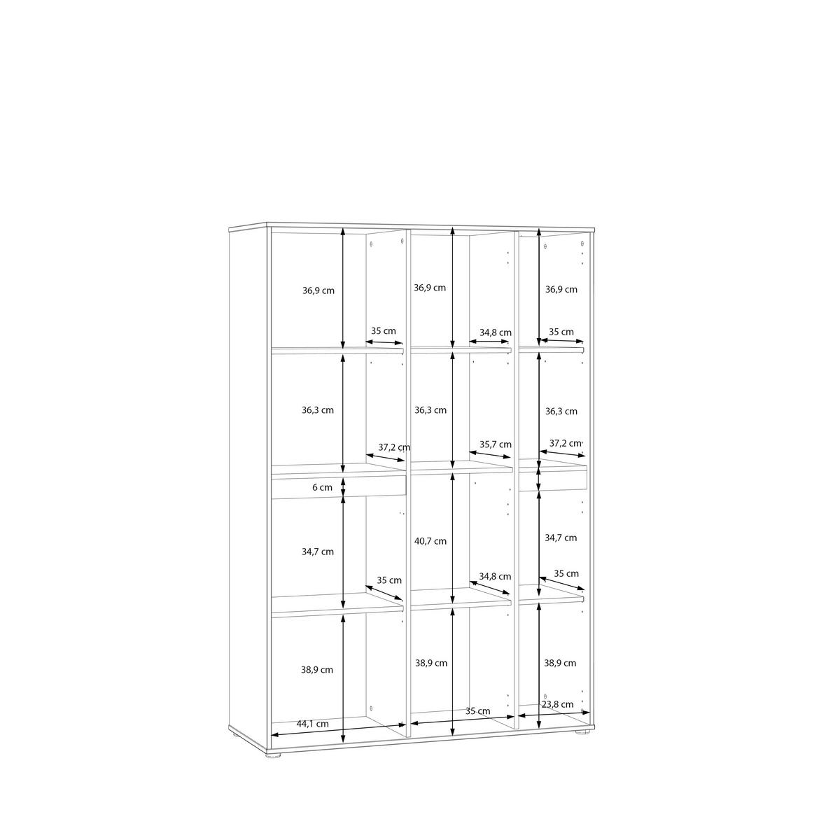 VITRINĂ ELISTON - culoare lemn stejar/nisipiu, Natur, plastic/sticlă (109,3/161,7/41,5cm) - Modern Living