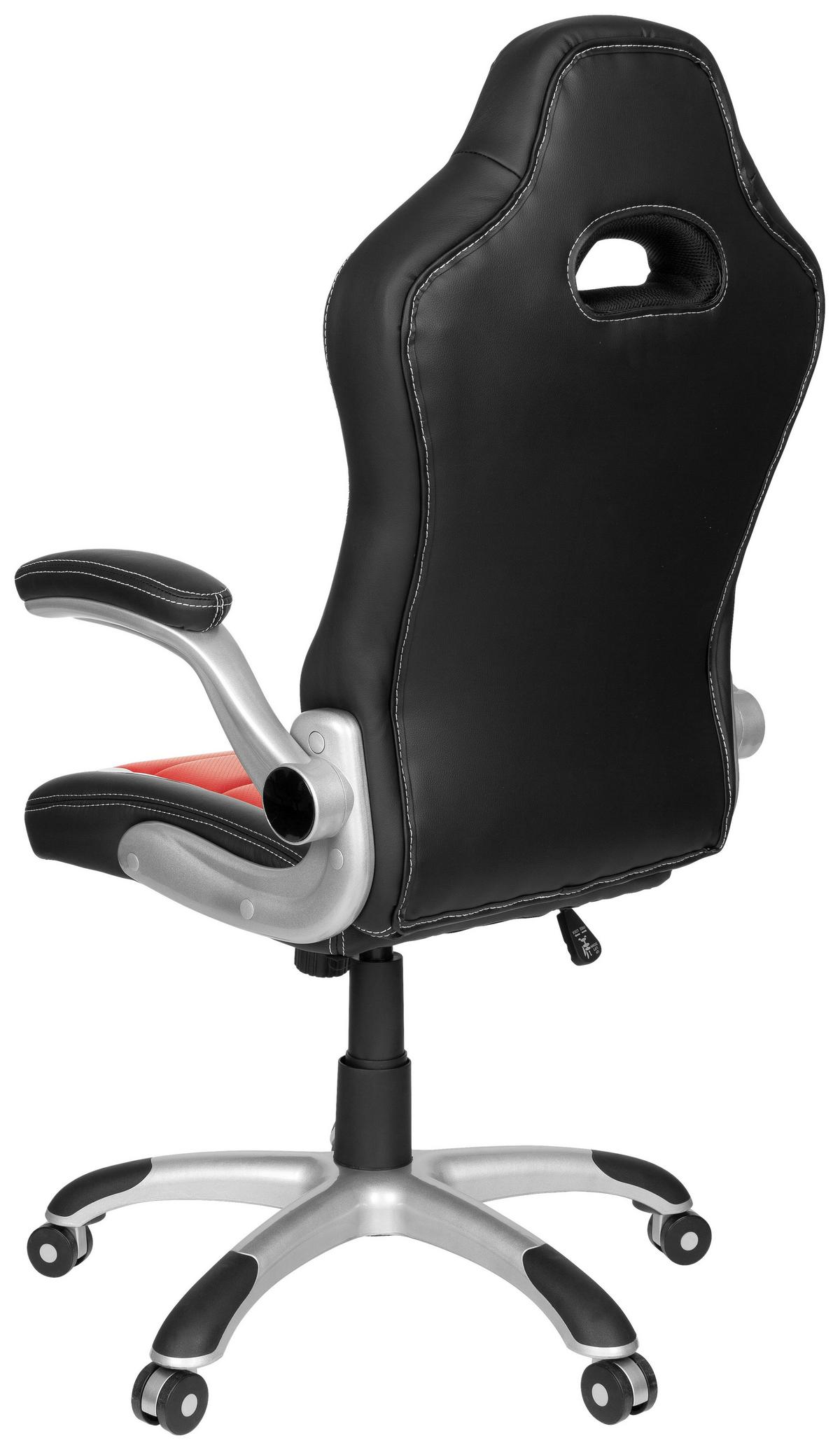 Gaming Stol Game Sport, Črna, Rdeča, Bela - rdeča/črna, Moderno, umetna masa/tekstil (64/118/57cm) - MID.YOU