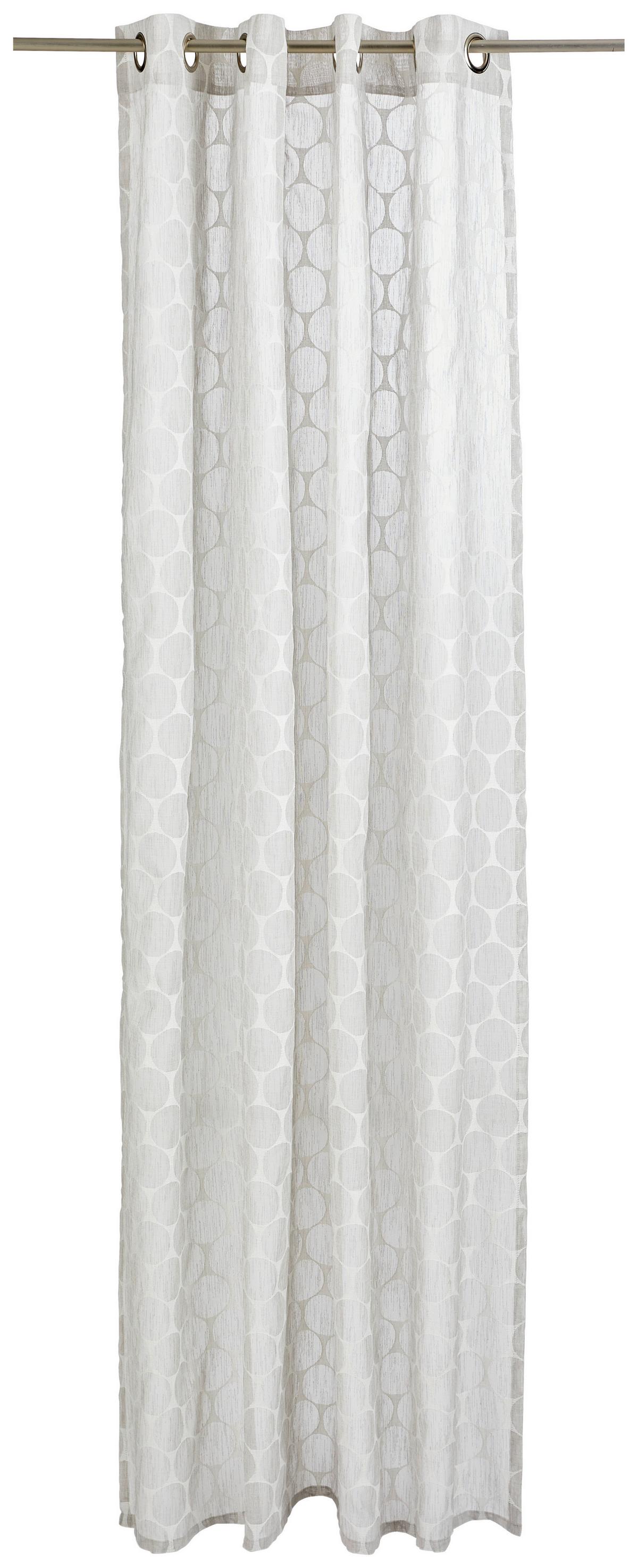 ZASŁONA NA PRZELOTKACH NAGAR DIETER KNOLL - szary, Design, tkanina (140/245cm) - Dieter Knoll