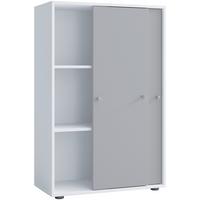 AKTENSCHRANK LONA XL - Weiss/Grau, Design, Holzwerkstoff (70/110/39cm) - MID.YOU