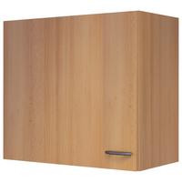 Kuhinjska Zgornja Omarica Nano, Barva Bukve - barve nerjavečega jekla/barve bukve, Moderno, umetna masa/leseni material (60/54/32cm) - FlexWell
