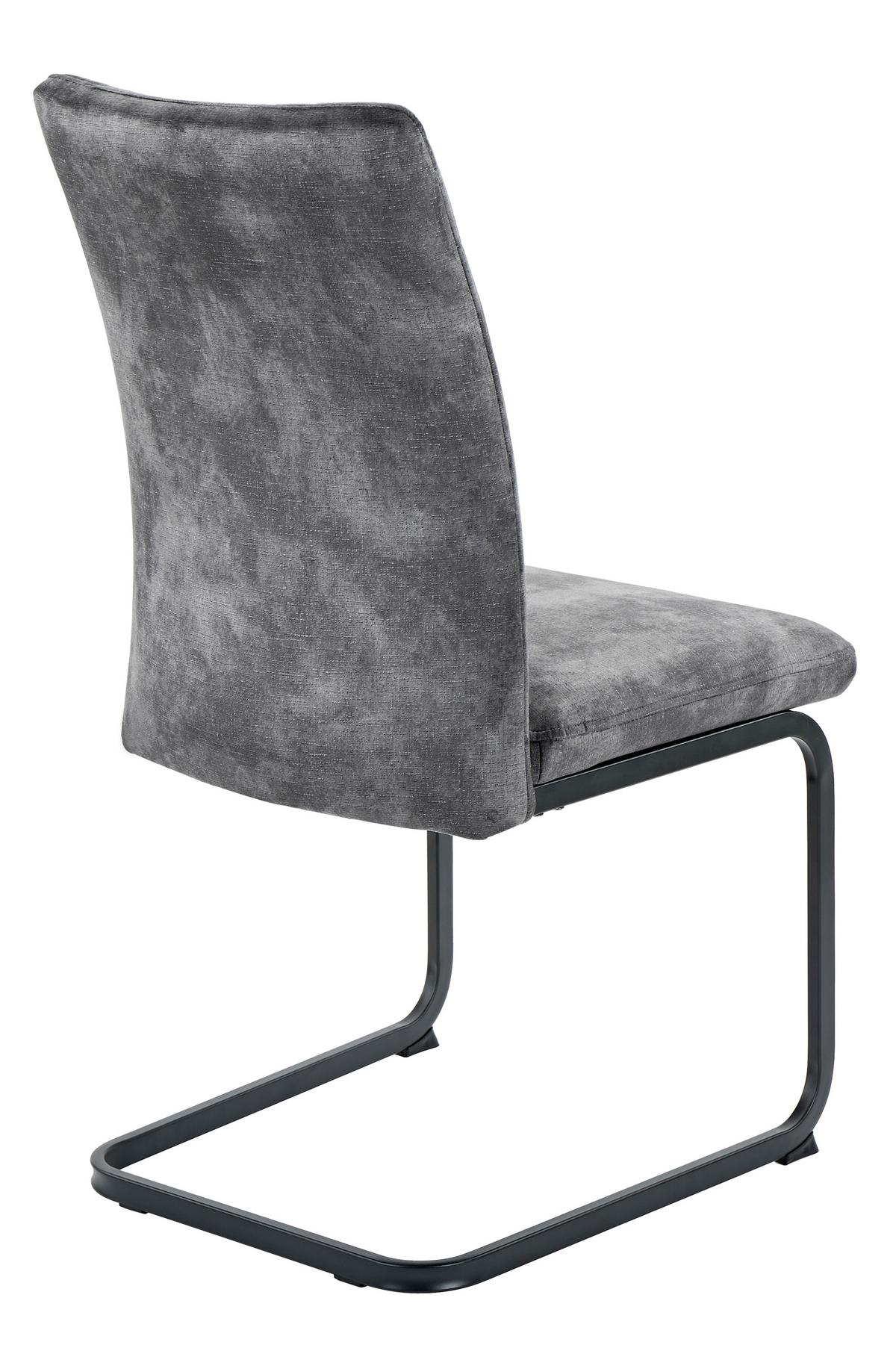 SCHWINGSTUHL-SET GELA S 4ER-SET - Anthrazit/Schwarz, MODERN, Textil/Metall (49/98/61cm) - MID.YOU