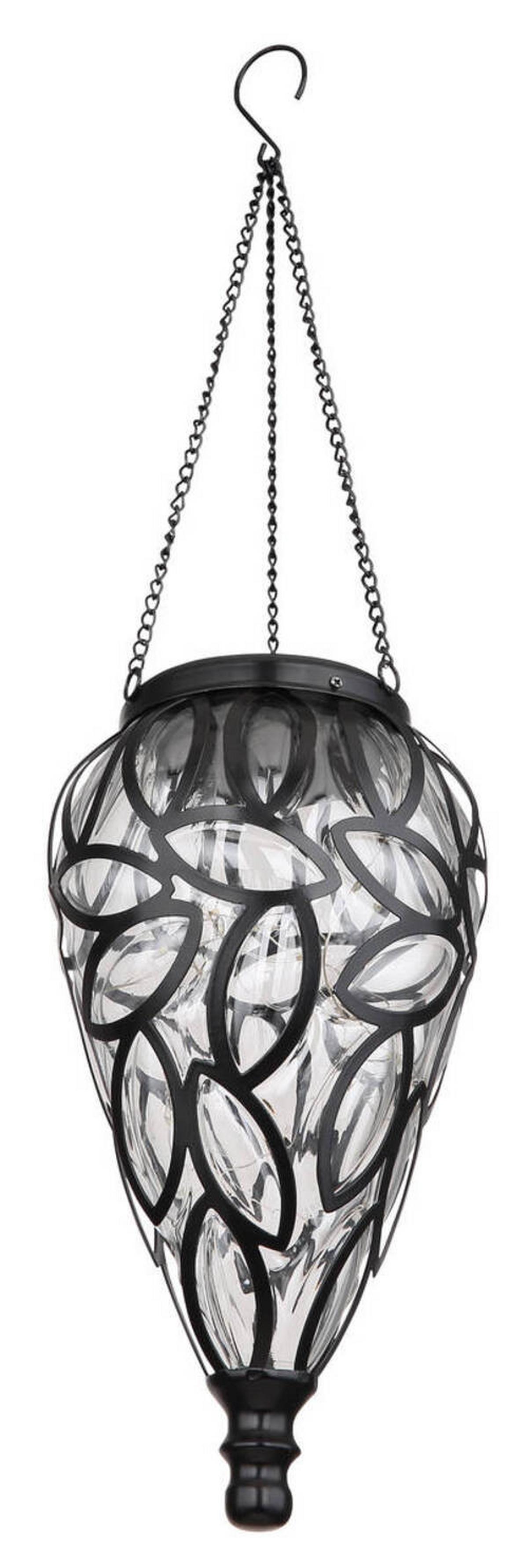 Solarna Svetilka Lantern, S Sijalko - črna/prozorno, Basics, kovina/umetna masa (13,5/50cm) - Globo