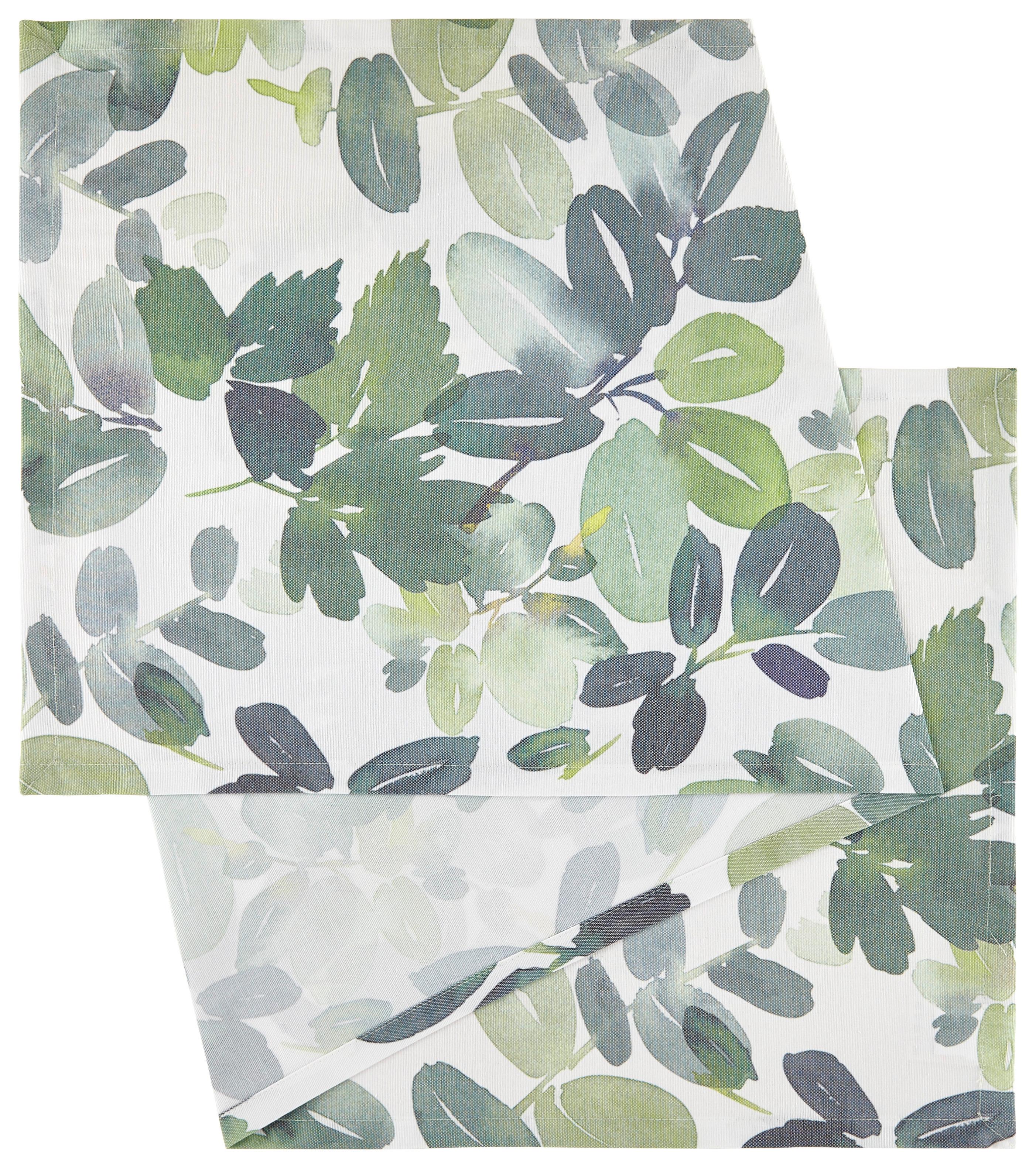 Asztali Futó Steffi 45/150cm - sötétzöld/világoszöld, Konventionell, textil (45/150cm) - Mary's