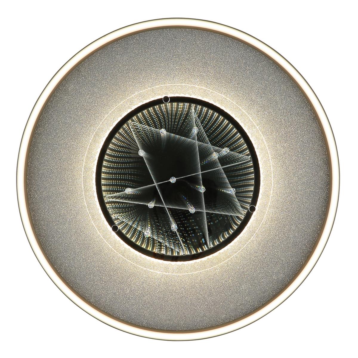 LED Mennyezeti Lámpa 68288d3 Mirrora - fekete/ezüstszínű, Design, műanyag/üveg (51,5/6,8cm) - Globo