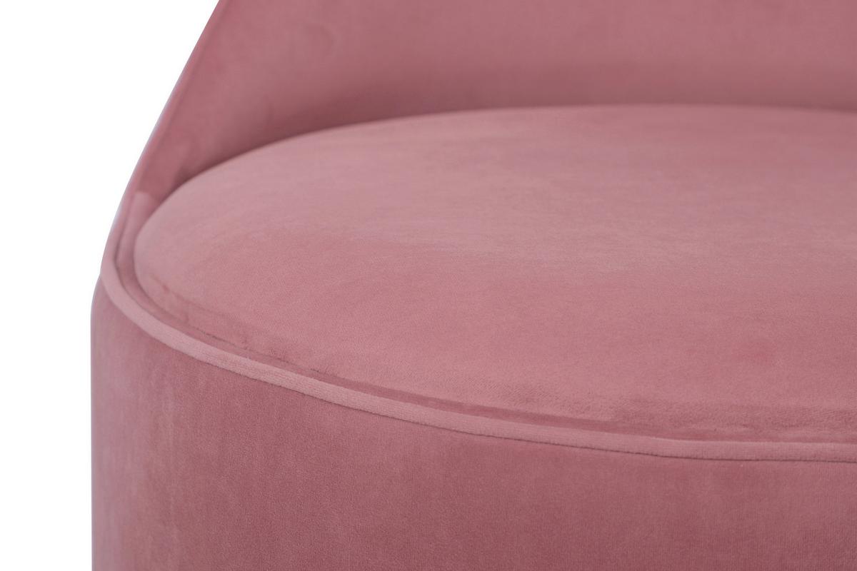 DREHHOCKER VIKTOR 125 - Goldfarben/Altrosa, Design, Textil/Metall (52/68cm) - Kayoom