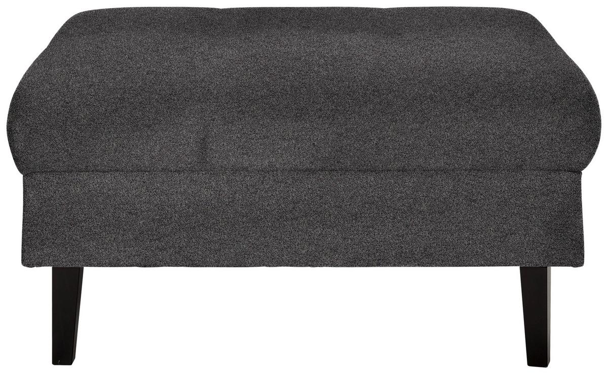 Hocker Boston Dunkelgrau - Dunkelgrau/Schwarz, KONVENTIONELL, Holz/Textil (93/46/75cm) - Based