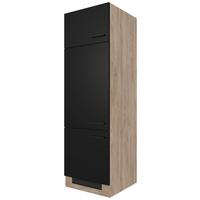 Omara Za Vgradno Napravo Capri, Črna, Hrast - črna/barve hrasta, Konvencionalno, kovina/leseni material (60/200/57cm) - FlexWell