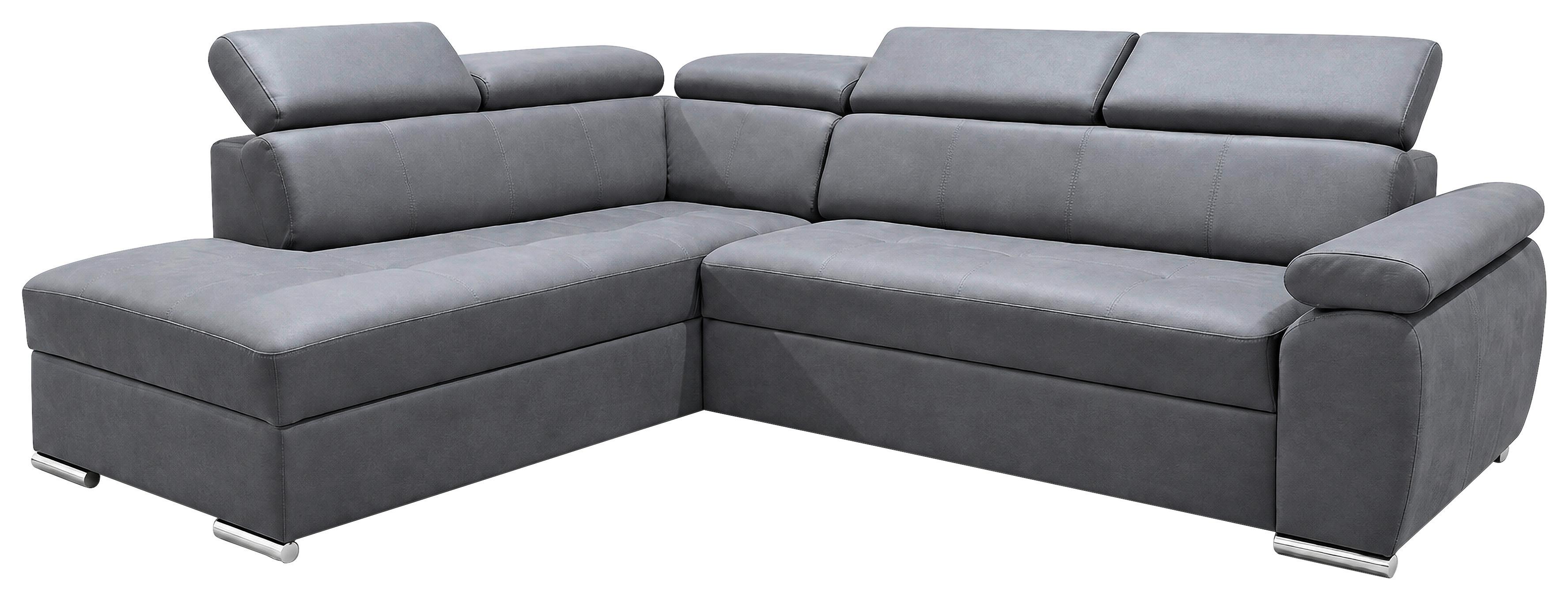 Sedežna Garnitura Casti Ii New Ca. 275/208 Cm - barve kroma/temno modra, Moderno, umetna masa/tekstil (270/205cm) - Mömax