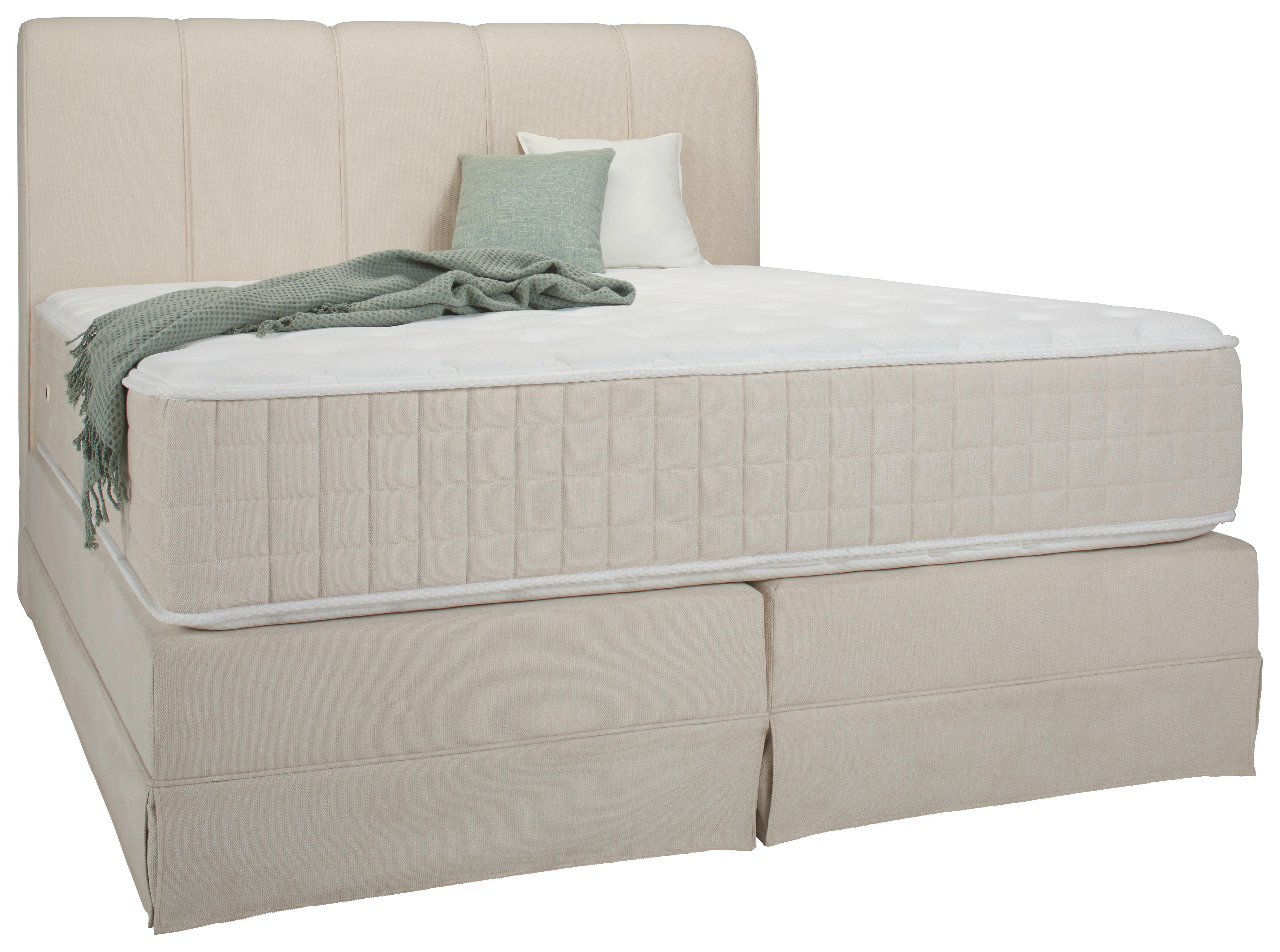Boxspring Krevet Sofi - bež/boje bukve, drvni materijal (180/200cm) - Premium Living