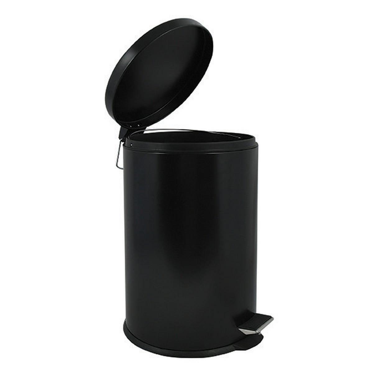 Treteimer 100268 - Schwarz, Basics, Kunststoff/Metall (29.2/43.7/29.2cm) - Spirella