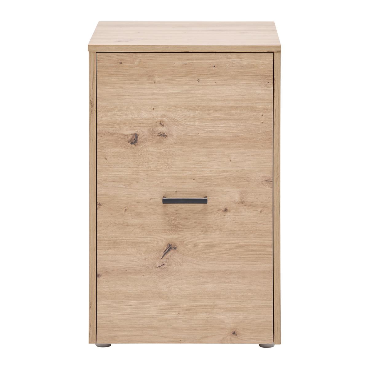 Unterbauschrank Kivo Eiche Artisan - Schwarz/Eiche Artisan, MODERN, Holzwerkstoff/Kunststoff (45/69,8/52,1cm) - Based