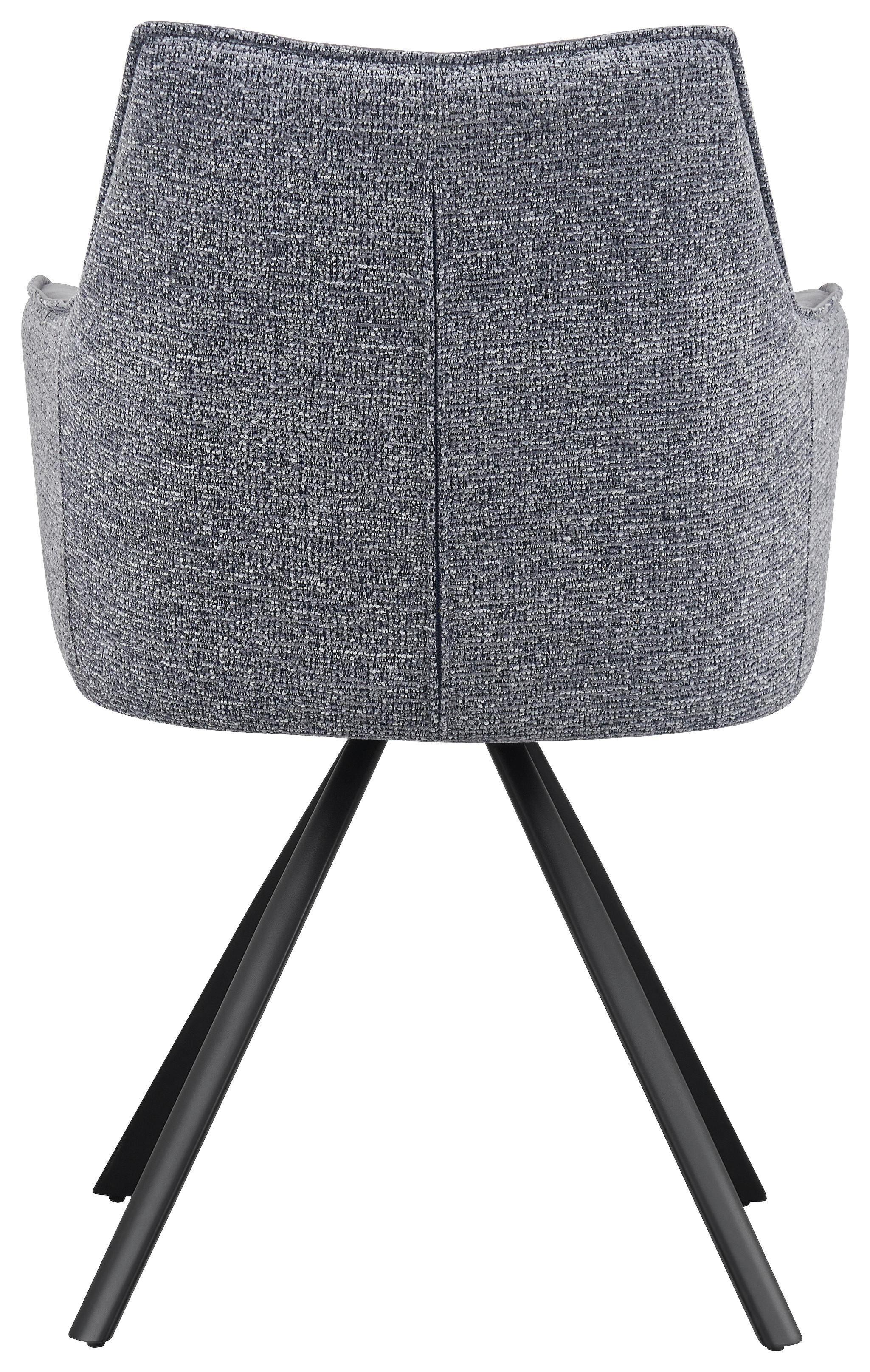 STOL MED ARMSTÖD MARIAN - grå/svart, Design, metall/trä (56/89/61cm) - Mömax