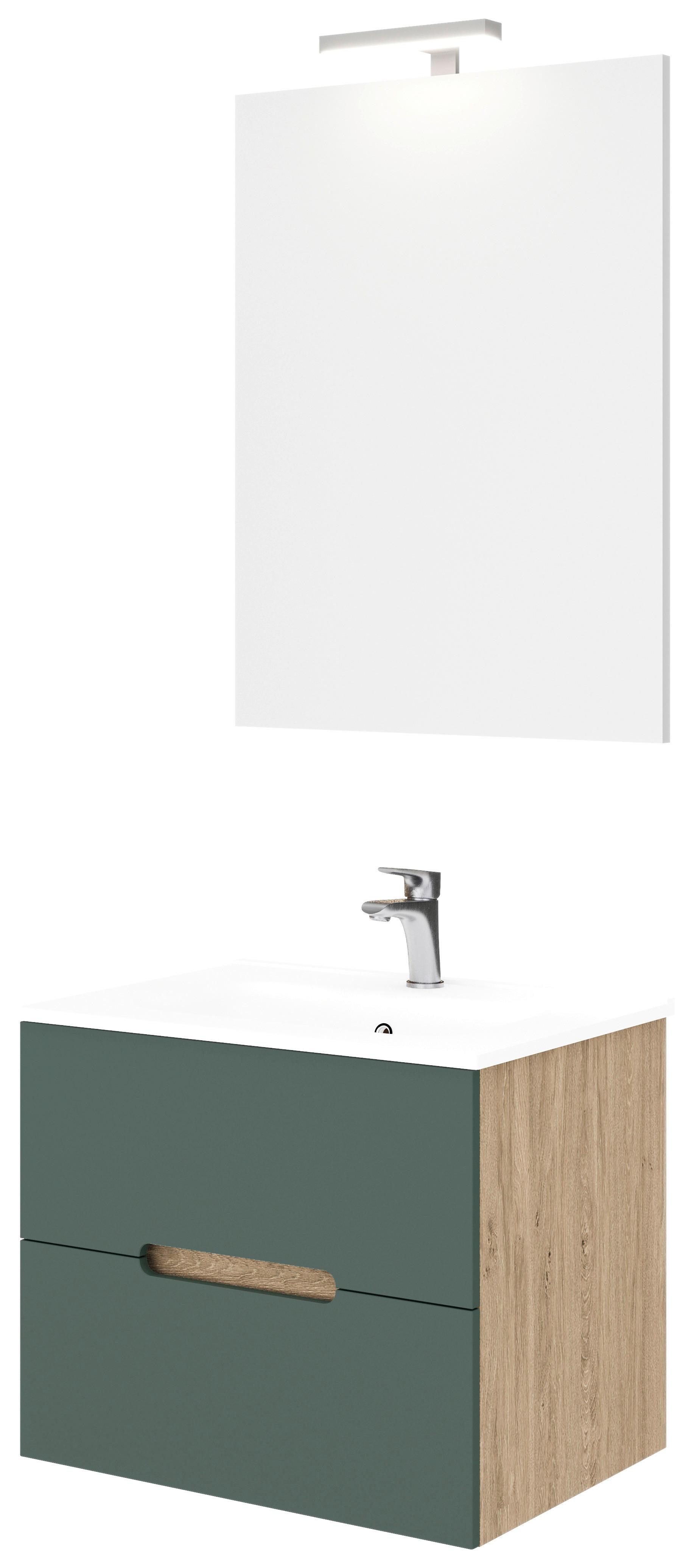 Fürdőszoba Szett Iris - natúr színű/fehér, Modern, kerámia (60/47/53cm)