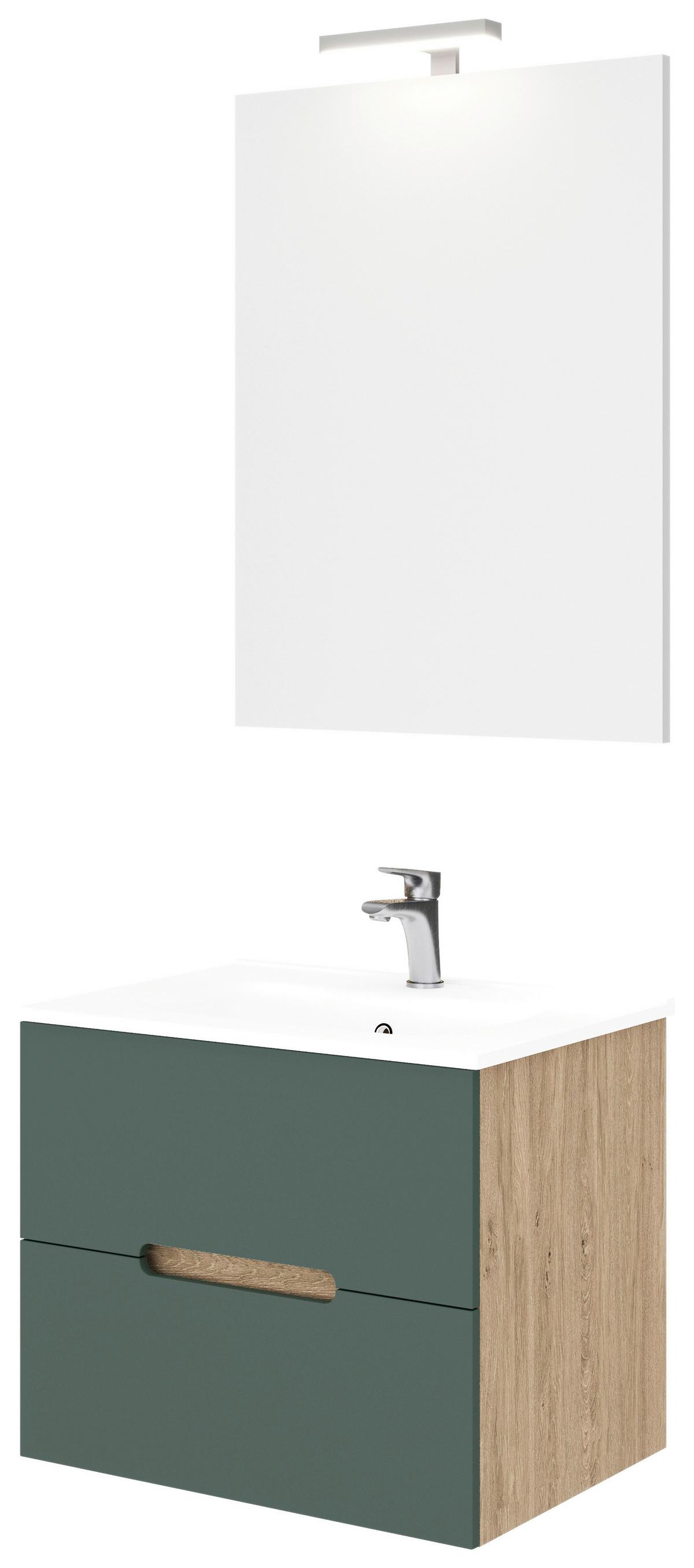 Fürdőszoba Szett Iris - natúr színű/fehér, Modern, kerámia (60/47/53cm)