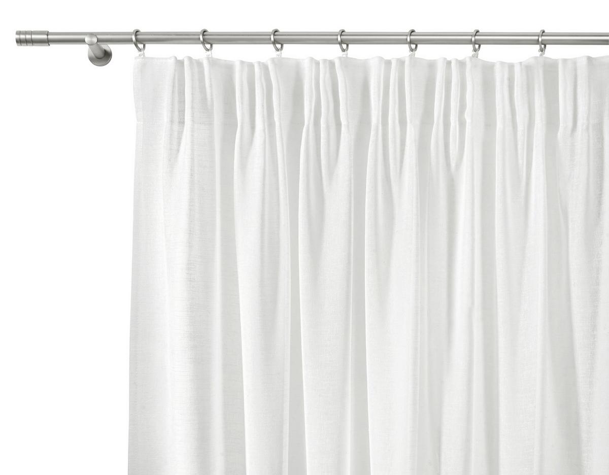 Vorhangstangenset Rillcube, ca. 280-400cm - Edelstahlfarben, Metall (210-400cm) - Premium Living