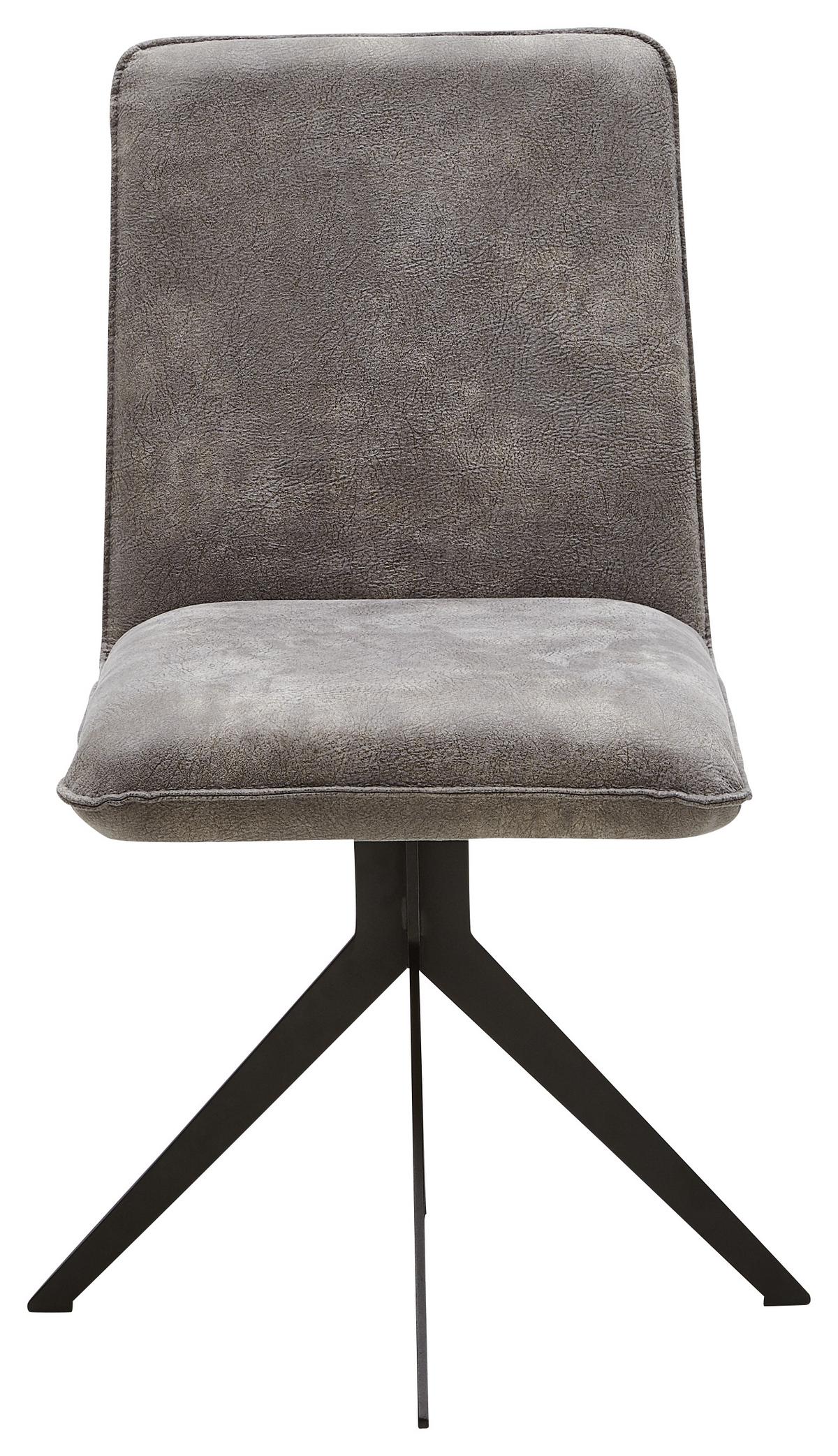 KRZESŁO MALIBU - czarny/szarobrązowy, Design, metal/tkanina (46,5/87/64cm) - Voleo