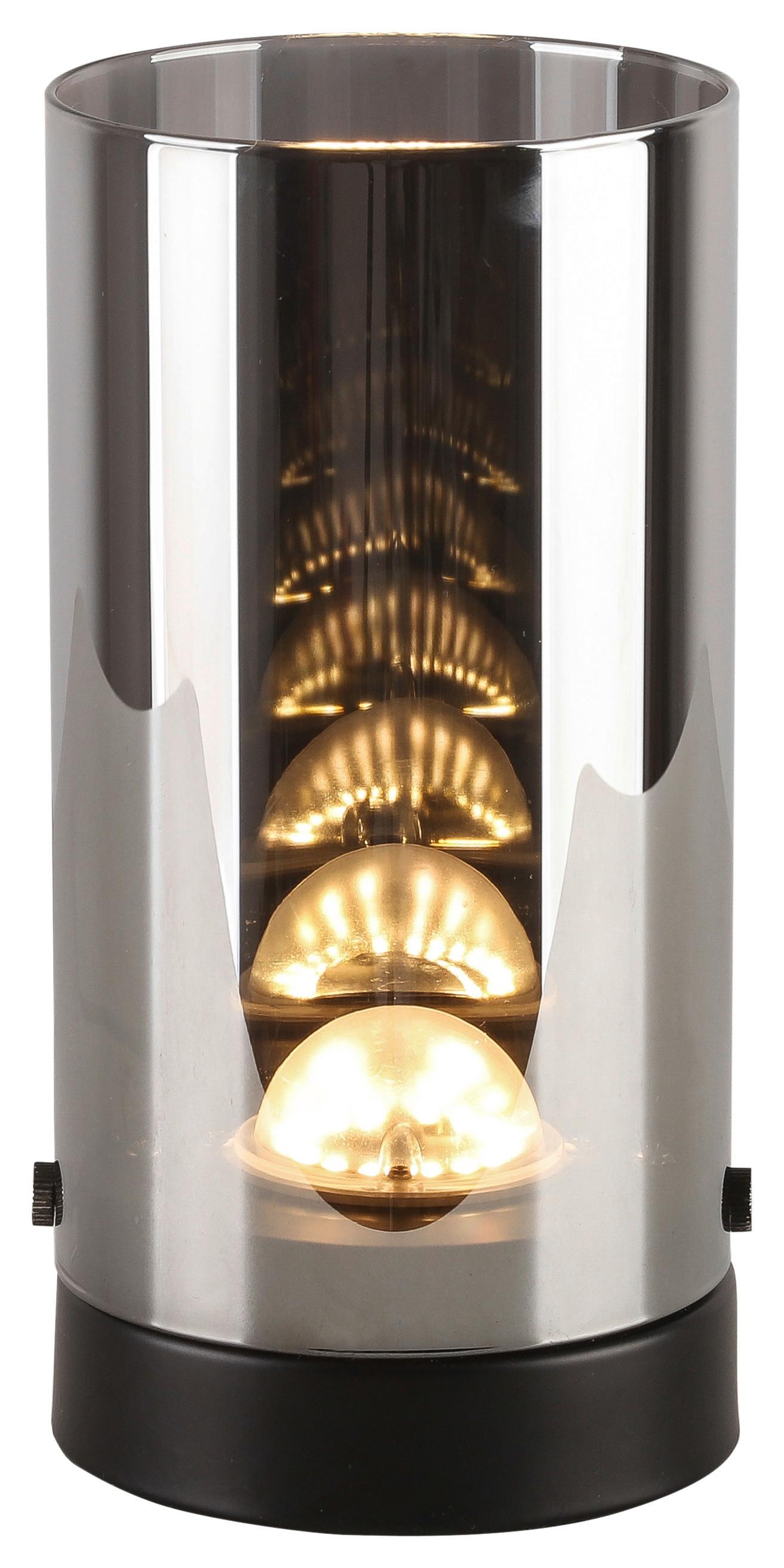 LED-Tischleuchte Bloh max. 5 Watt - Chromfarben/Schwarz, MODERN, Glas/Metall (10/20cm) - Mömax