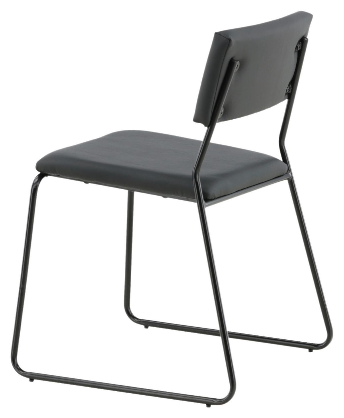 STUHL-SET KENTH - Schwarz, Design, Textil/Metall (40/76/52cm) - Livetastic