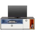 Tv-element Colours - aluminij/modra, Konvencionalno, kovina/umetna masa (155/52/42cm) - Modern Living