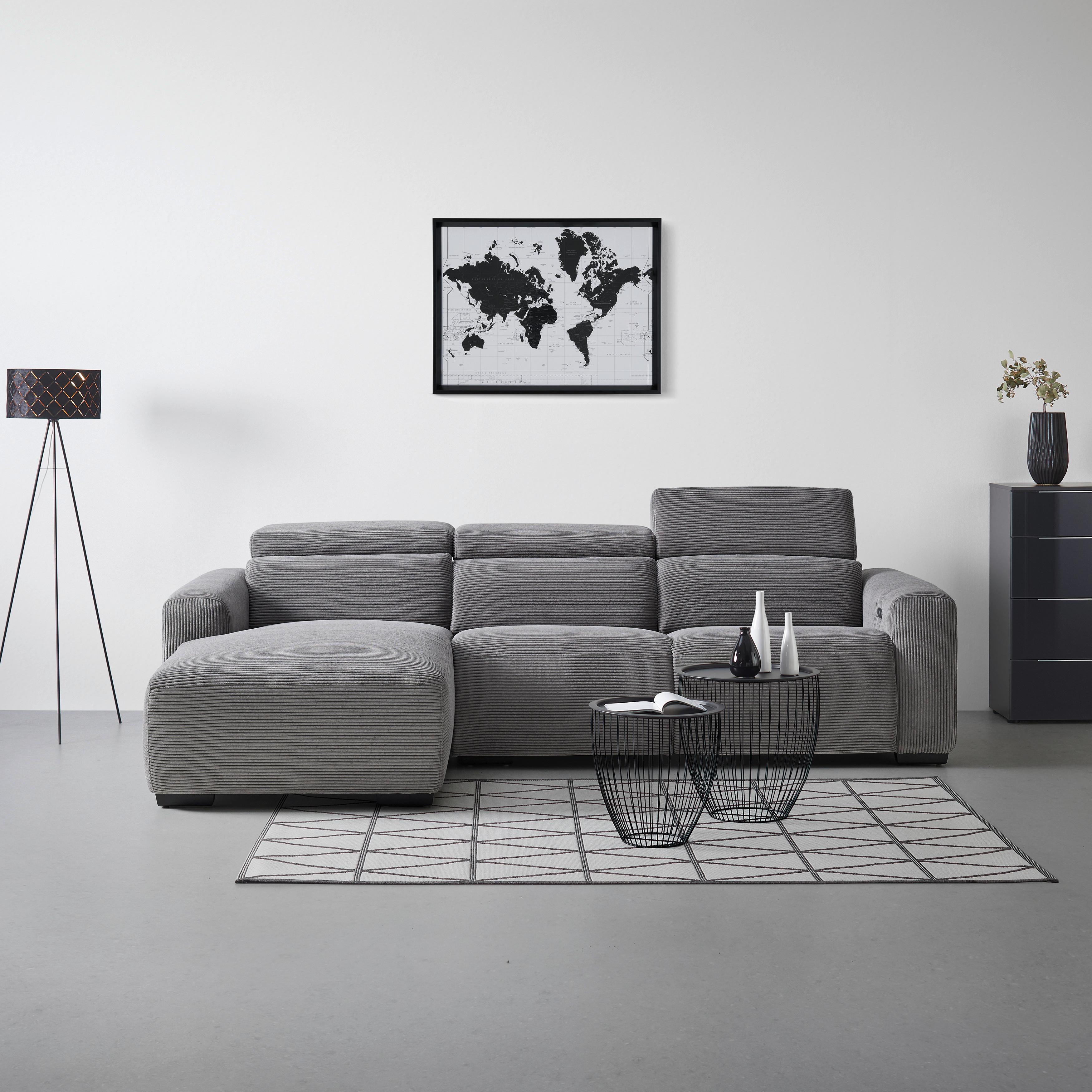 Sedežna Garnitura Bondico 272, Antracit - črna/antracit, Moderno, kovina/tekstil (272/75-92/101 / 170cm) - Mömax