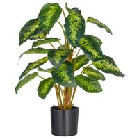 Kunstpflanze Diffenbachia Grün ca. 65cm - Schwarz/Braun, Basics, Kunststoff (65cm) - P & B