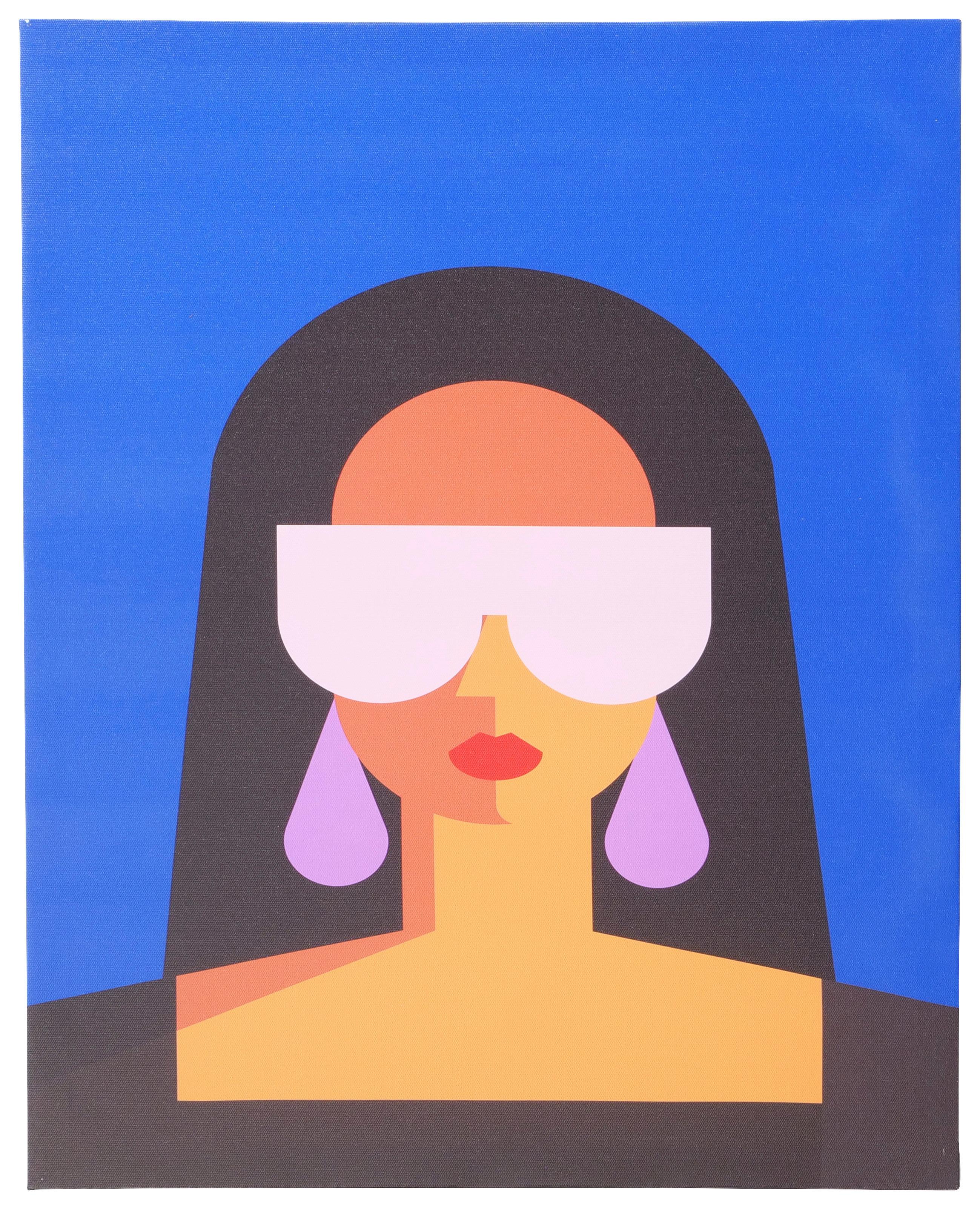 Bild Zuria I Blau/Schwarz ca. 40x50cm - Blau/Schwarz, MODERN, Holz (40,3/2,2/50cm) - Mömax