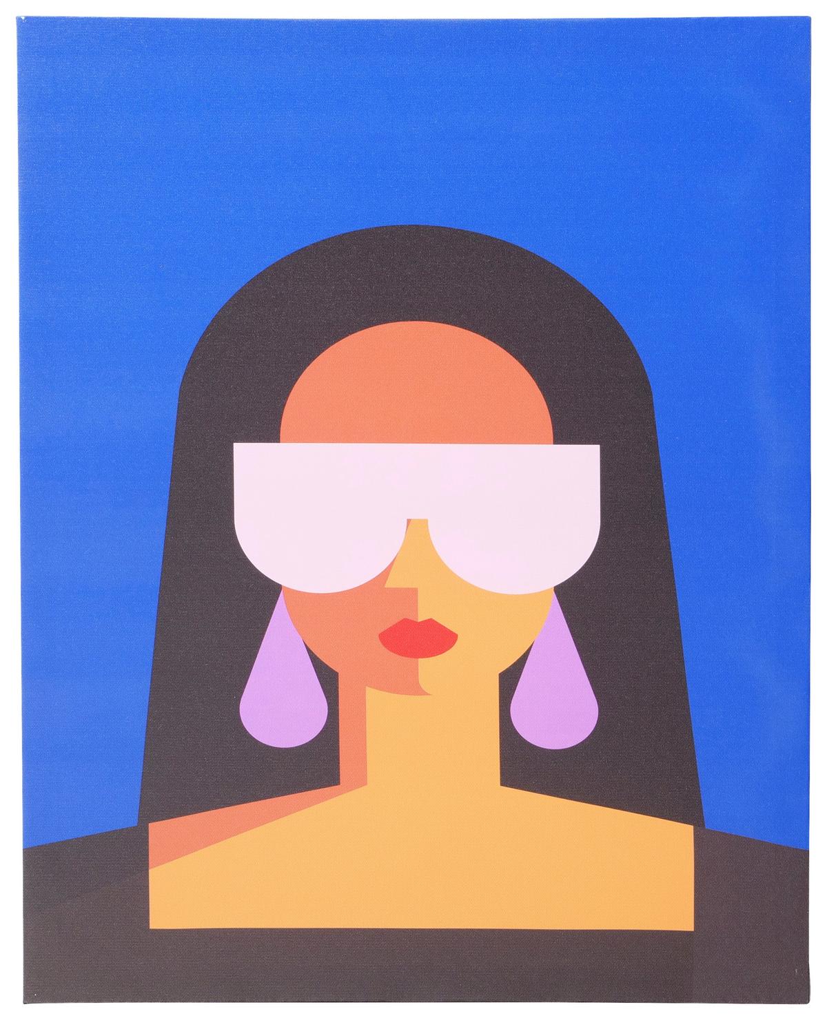 Bild Zuria I Blau/Schwarz ca. 40x50cm - Blau/Schwarz, MODERN, Holz (40,3cm) - Mömax