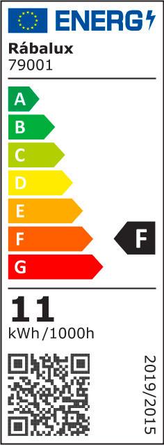 LED Fényforrás 11w E27 - Basics, műanyag/fém (6/12/6cm) - Rabalux