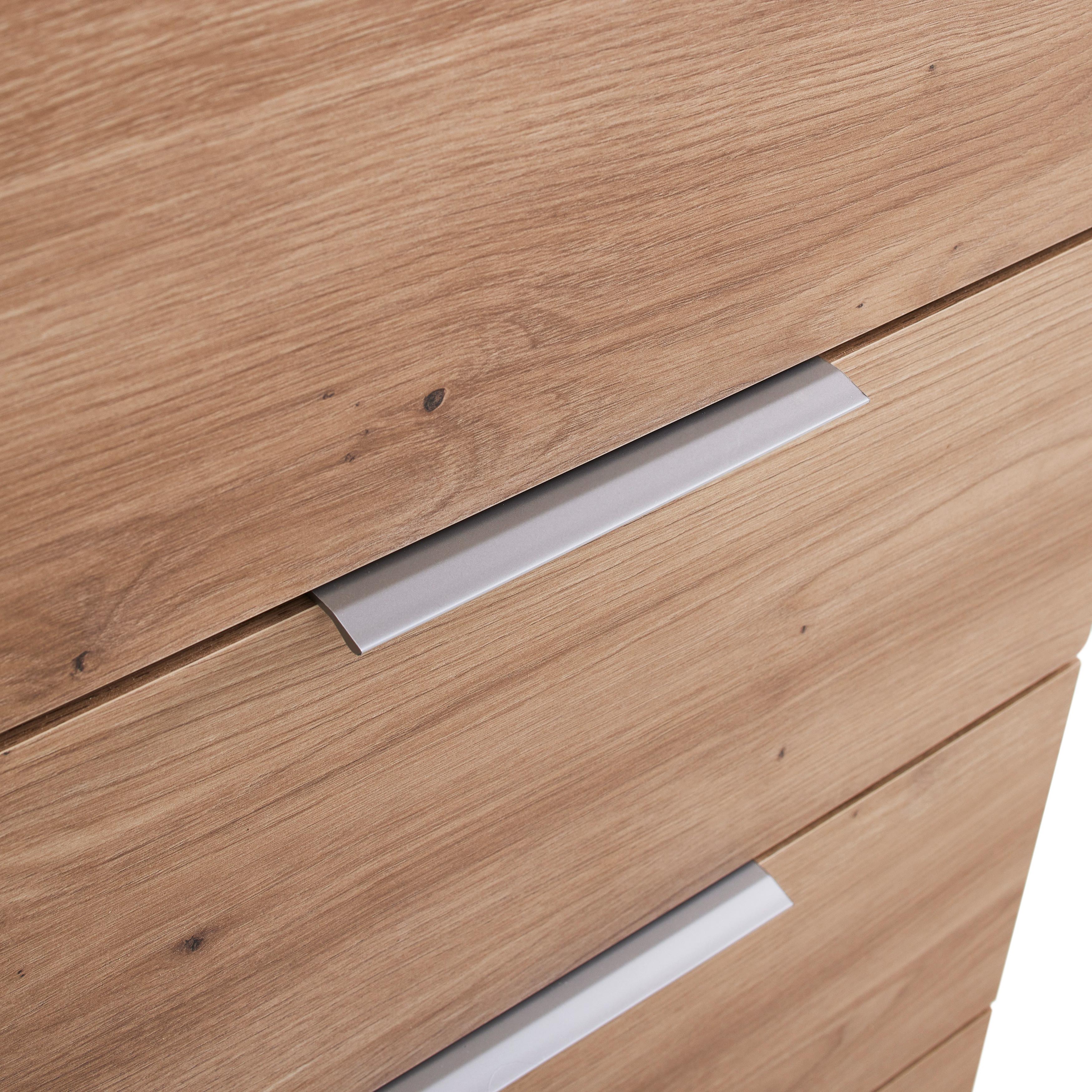 SÄNGBORD CUATRO - silver/ek Artisan, Klassisk, trämaterial/plast (46/79/42cm) - Modern Living