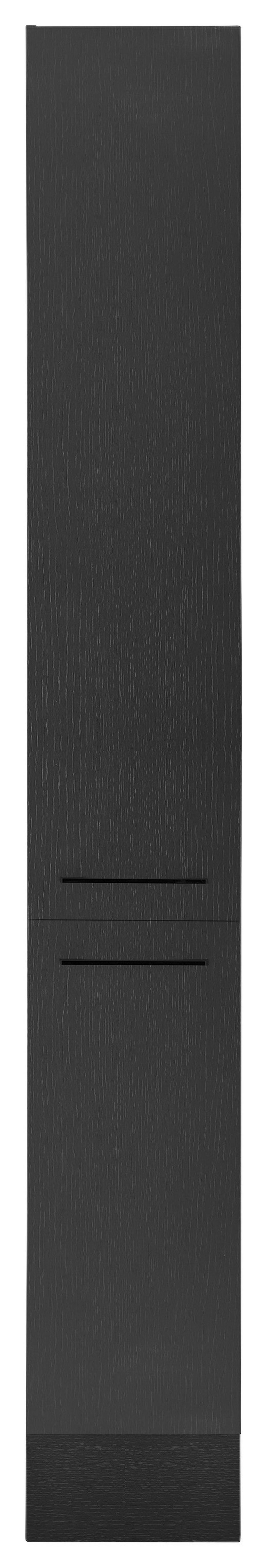 Apothekerschrank TURIN VS30, schwarz - Schwarz, MODERN, Holzwerkstoff/Metall (30/211/57cm)