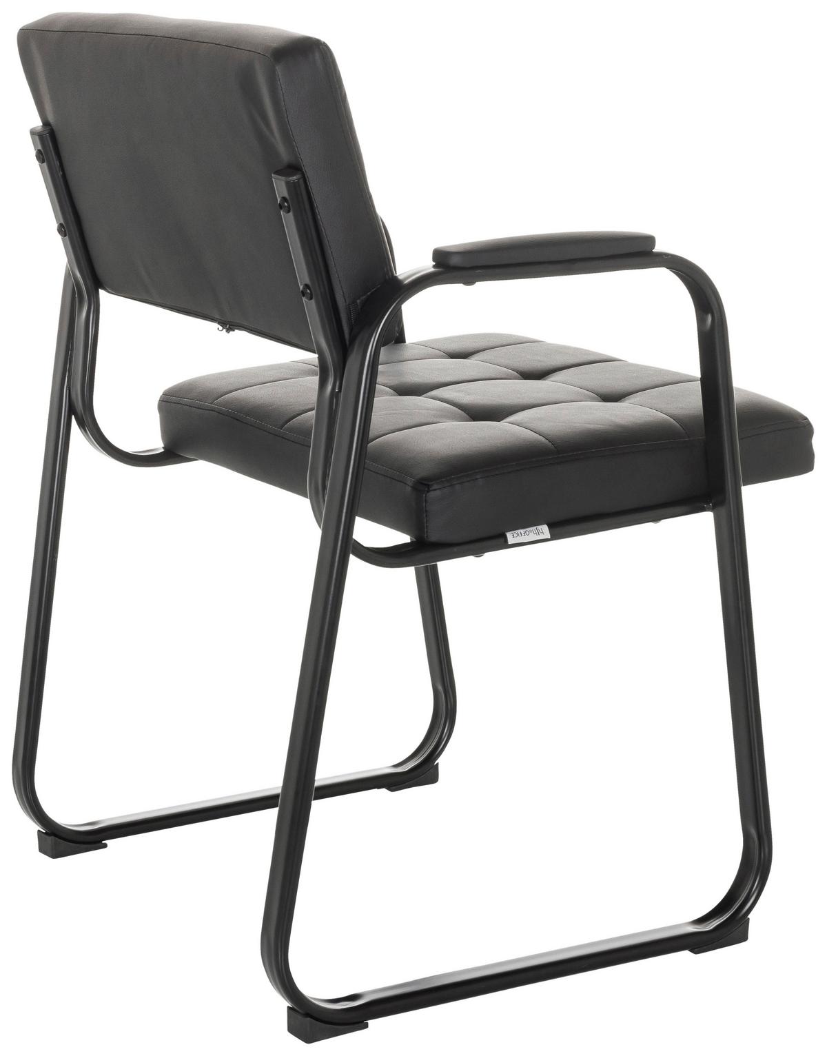 Konferenčni Stol Zanta B Pu, Črna - črna, Basics, kovina/tekstil (58/79/55cm) - MID.YOU