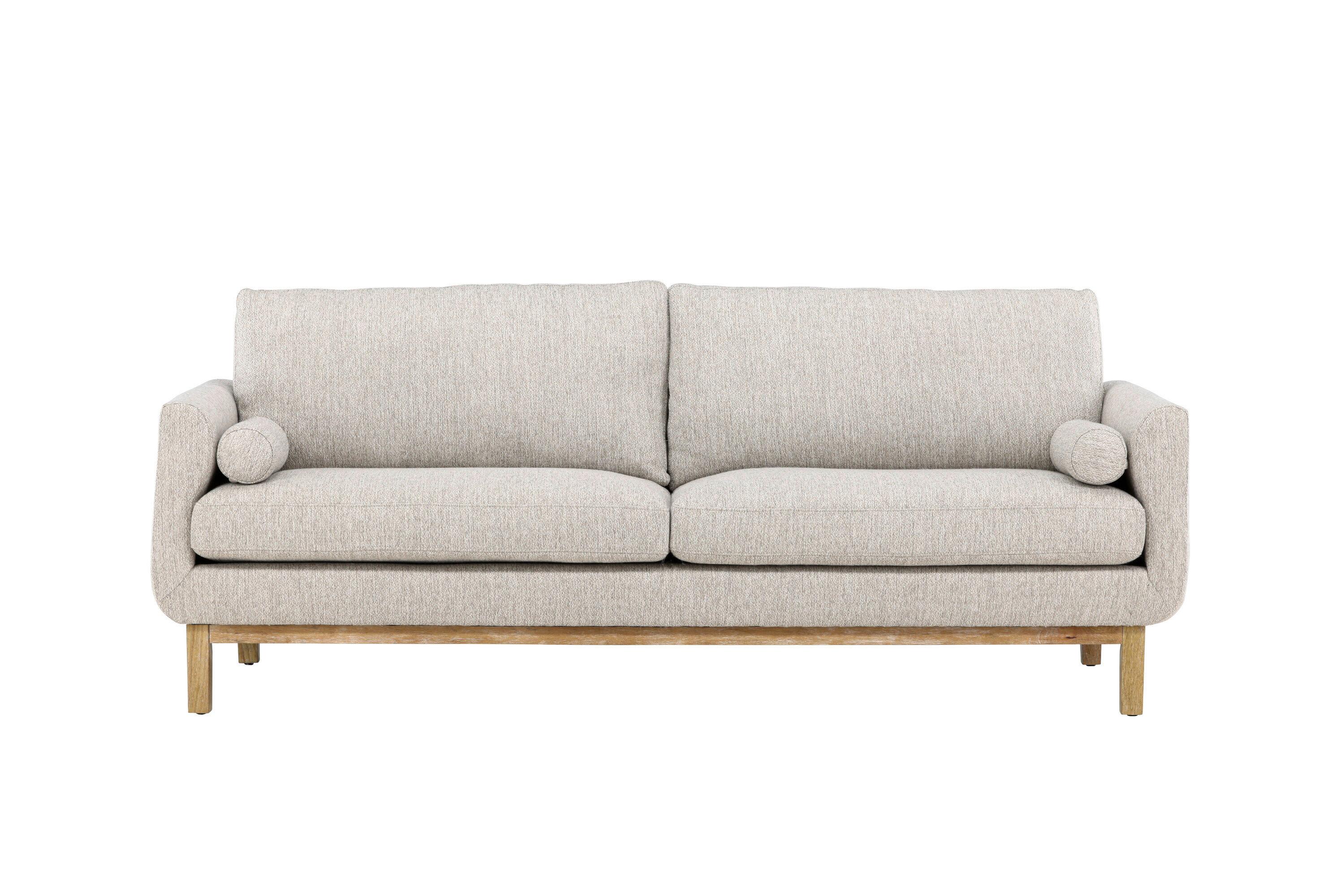 3-Sitzer-Sofa Olympos Beige - Beige, MODERN, Holz/Textil (214/90/88cm) - Livetastic