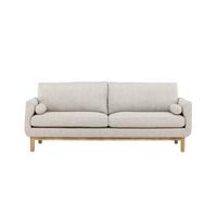 3-Sitzer-Sofa Olympos Beige - Beige, MODERN, Holz/Textil (214/90/88cm) - Livetastic