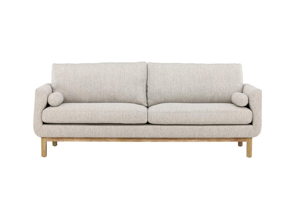 3-Sitzer-Sofa Olympos Beige - Beige, MODERN, Holz/Textil (214/90/88cm) - Livetastic