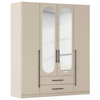 Drehtürenschrank Champagnerfarben - Champagner/Schwarz, Konventionell, Holzwerkstoff/Metall (181/210/54cm) - Mömax